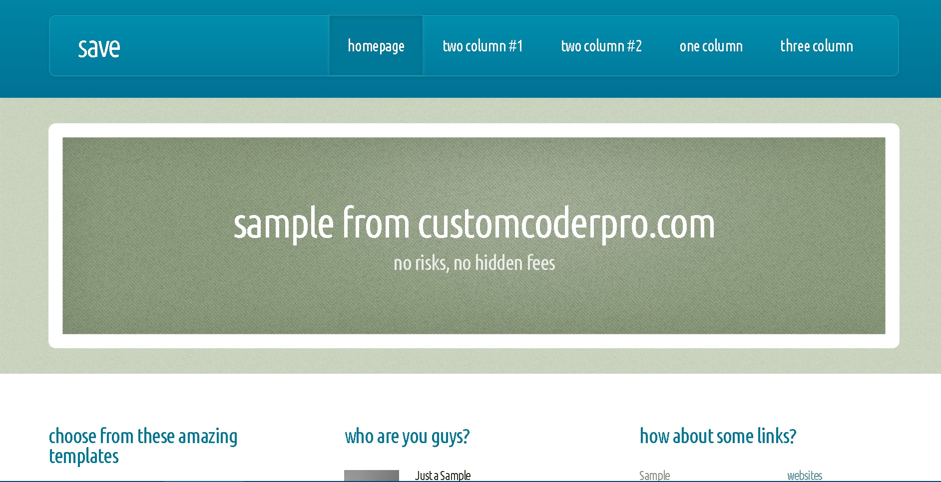 CustomCoderPro Website Sample