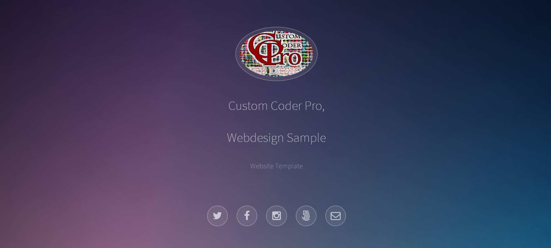 Custom Coder Pro Website Sample