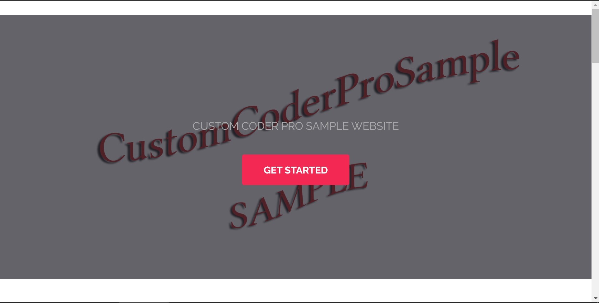 Sample Website 3 for Custom Coder Pro Web design